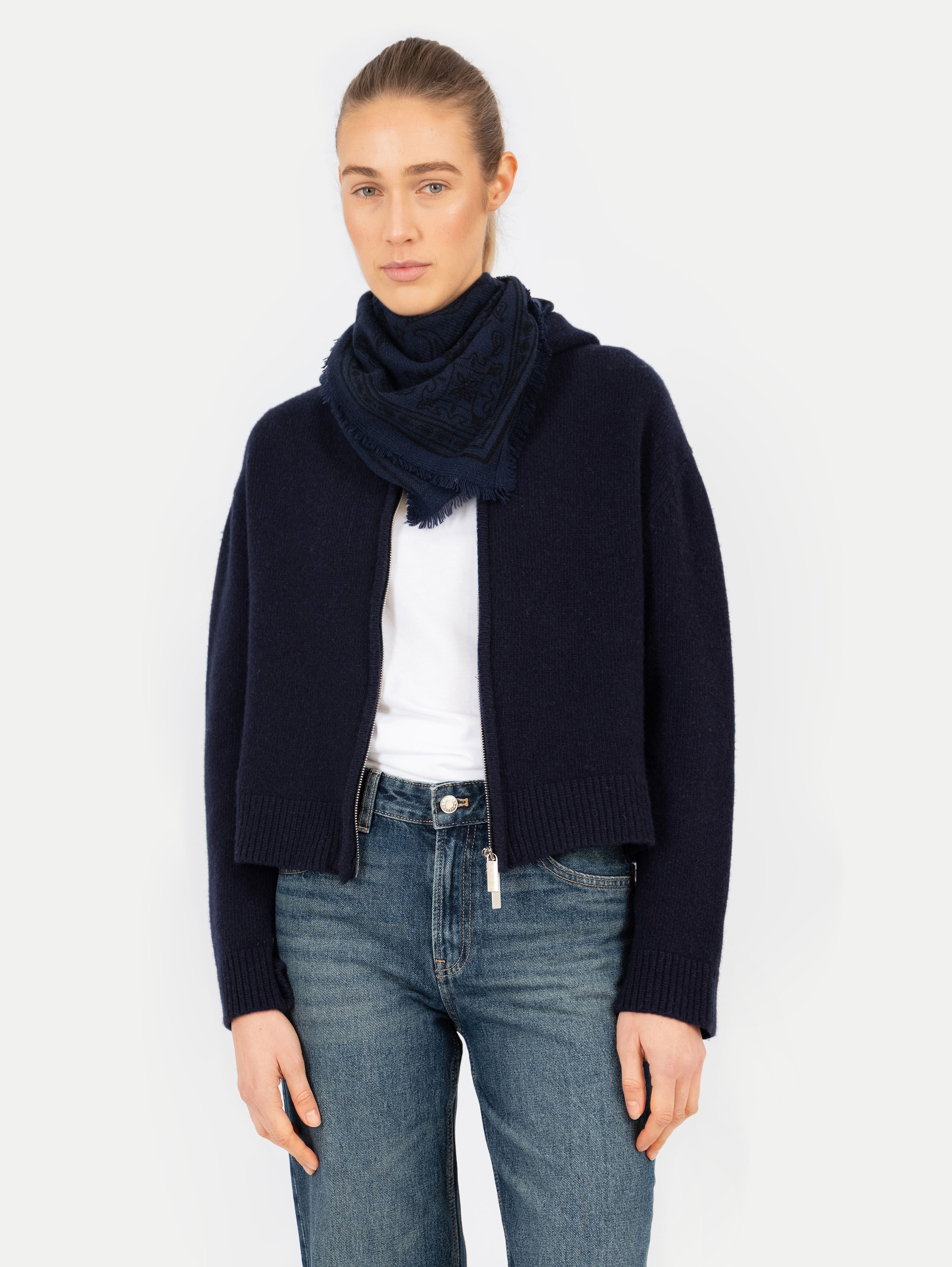 NELE SCARF SMALL IN DEEP BLUE