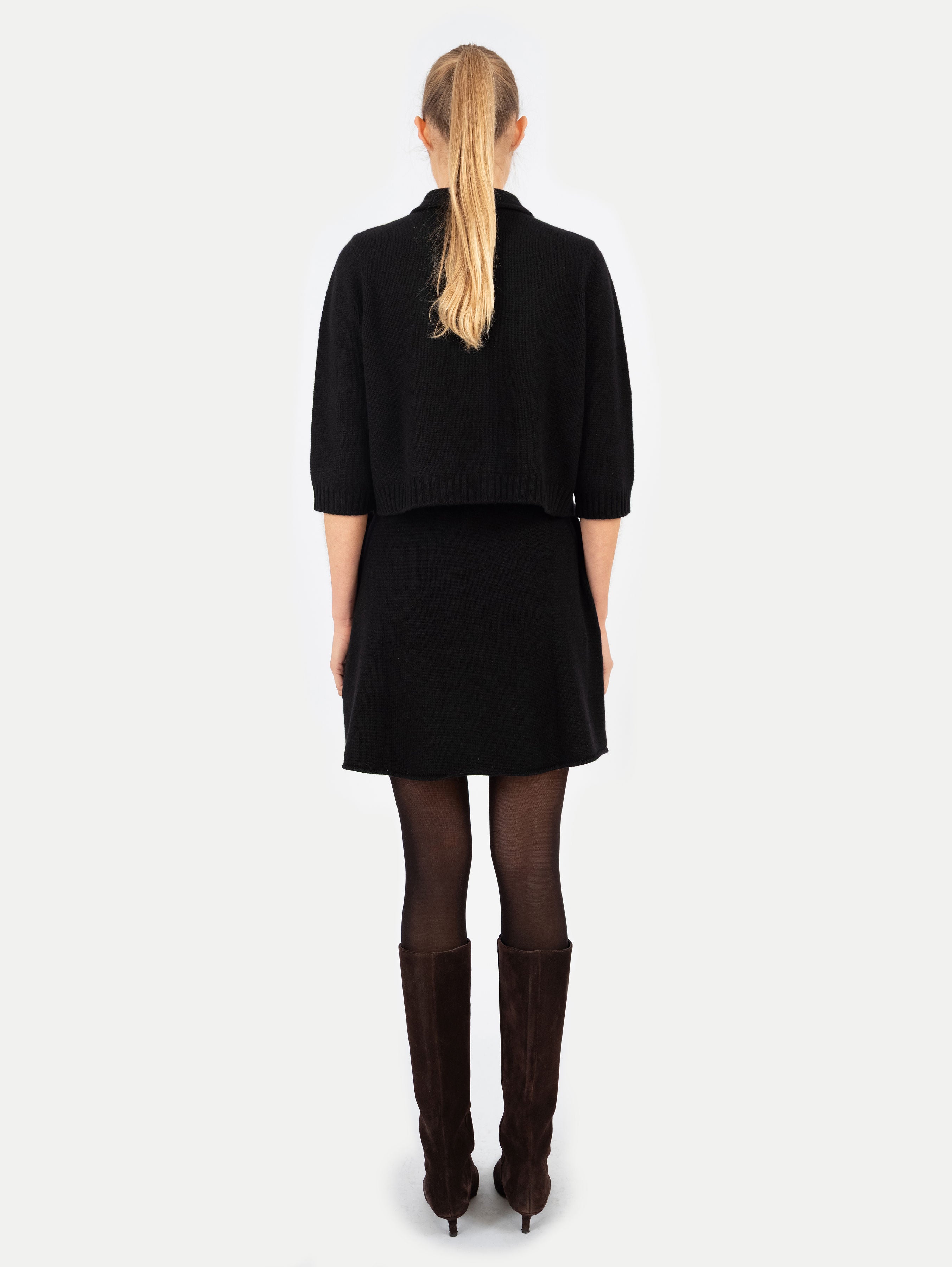 LAURA JACKET IN BLACK SESAME