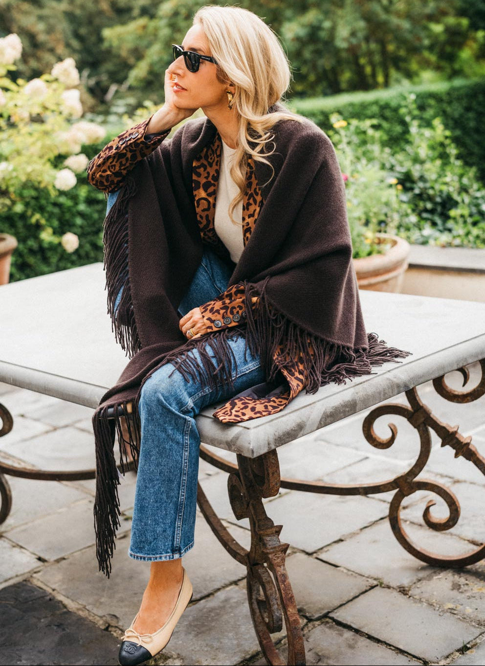LAURA PONCHO IN CHOCOLATE